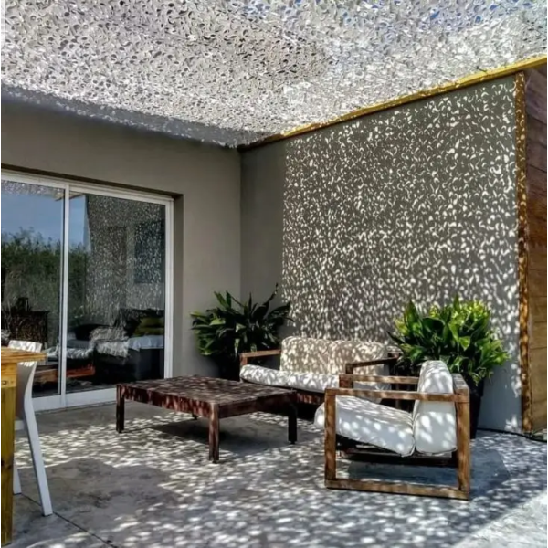 Filet de camouflage Camoshadow Blanc - Renforcé câble acier