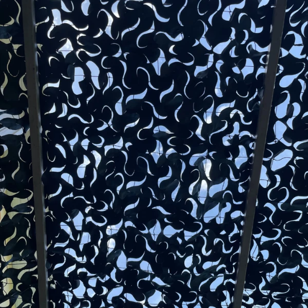 Filet de camouflage Camoshadow Noir - Renforcé câble acier